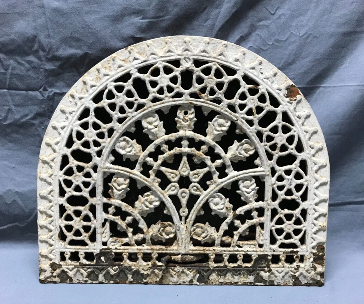 Antique Cast Iron Arch Top Shabby Heat Grate 11x13 Register Vintage Old 1699-22b
