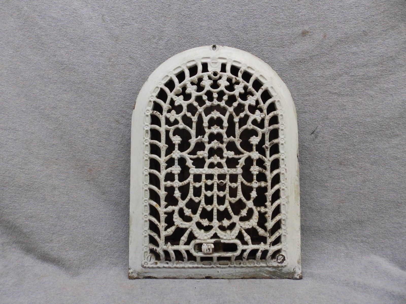 Antique Cast Iron Arch Top Dome Heat Grate Wall Register Vintage Goth12x7 51-17p
