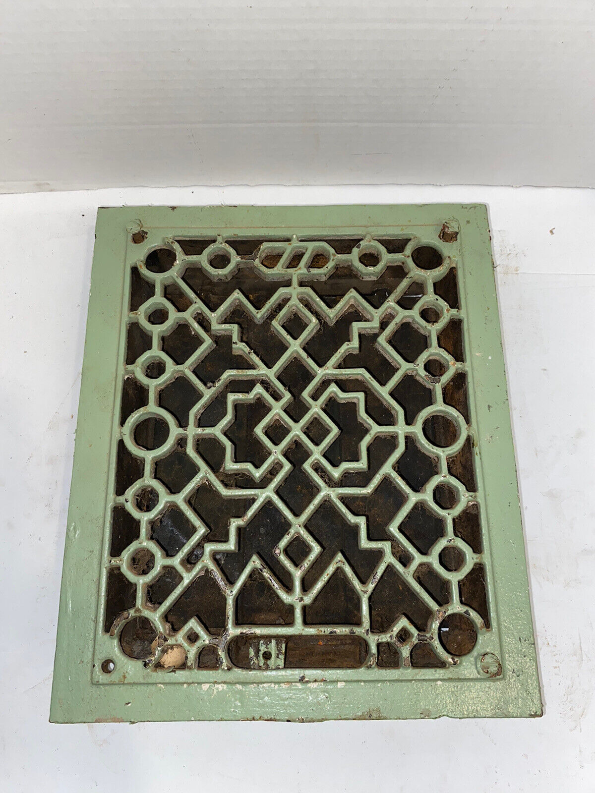 Antique Cast Iron 8 X 10 Rough Opening Heating Grate Register Vent Works