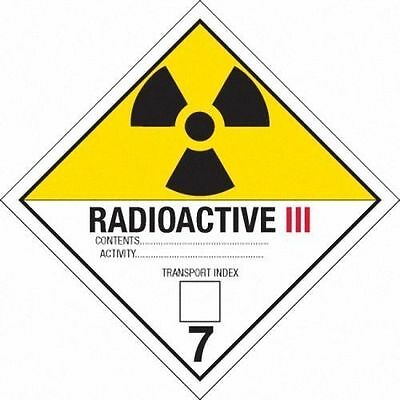 Back To The Future Plutonium Case Radioactive Labels X10 (stickers)