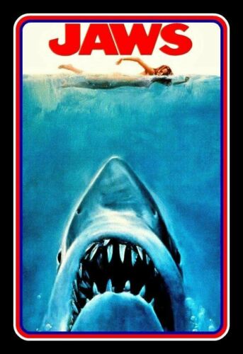 4.5" Jaws Vinyl Sticker. Classic Movie Monster Decal For Car, Laptop Or Tumbler.